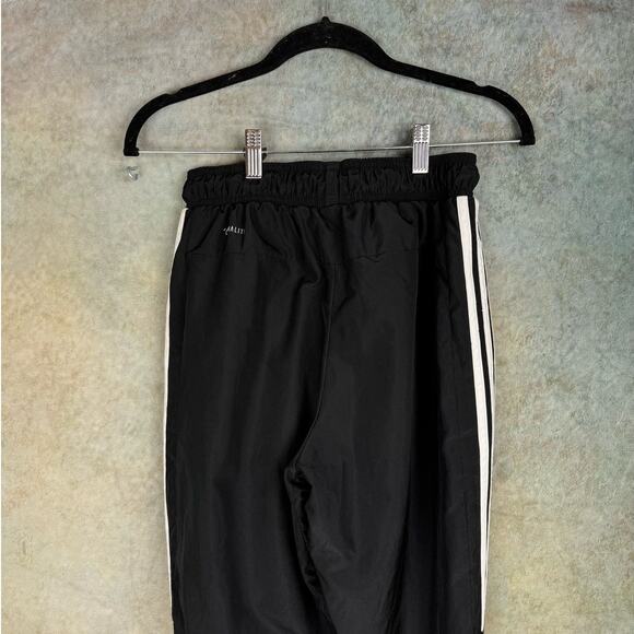 Adidas Track Jogger Pants Sz Small Black Striped Sportswear Climalite Trefoil - Picture 8 of 8